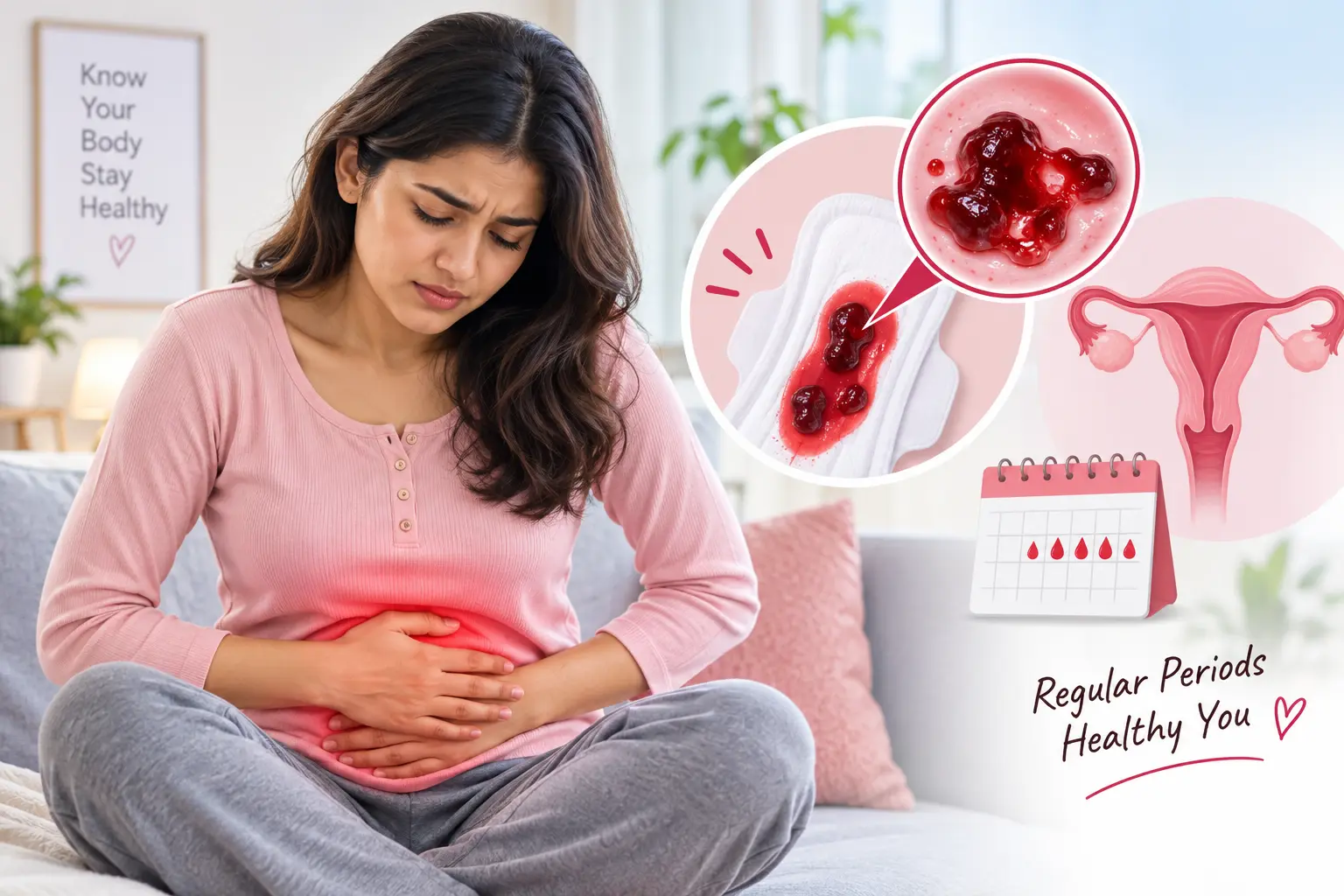 पीरियड्स में ब्लड क्लॉट्स क्यों आते हैं? कारण, लक्षण और कब डॉक्टर से मिलें?