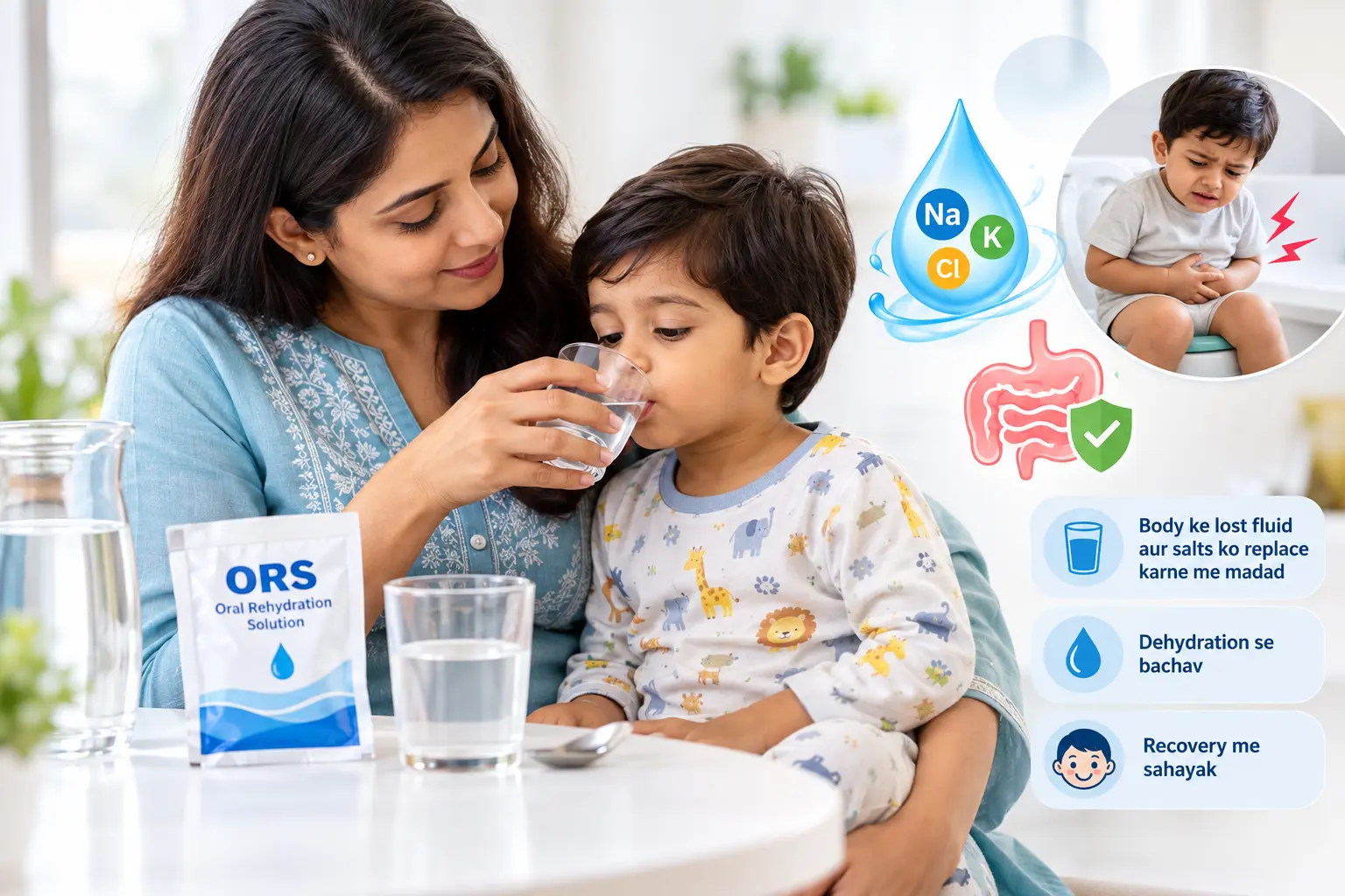Loose Motion Me ORS Kaise Dena Chahiye? Parents Ke Liye Complete Guide