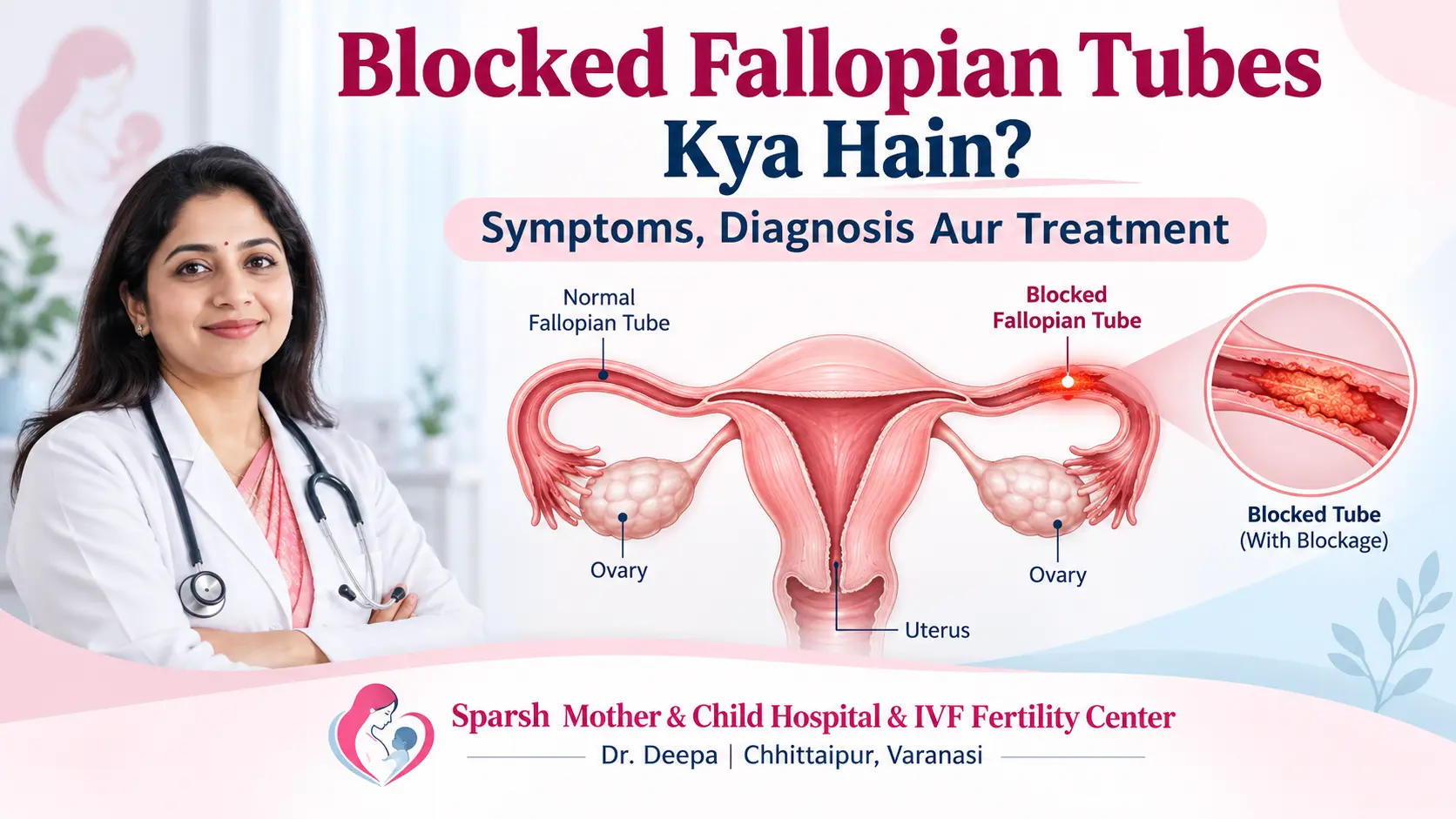 Blocked Fallopian Tubes क्या हैं? जानिए लक्षण, कारण, जांच और इलाज के विकल्प
